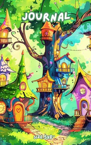 Fantasy Fairy Tree Houses Forest Notebook/Journal/Diary: 5 x 8 120 lined pages for Everyday Thoughts