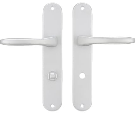 BRICARD 722076 Paire de poignées aluminium sur plaque 190X40 Antibes, porte de salle de bains