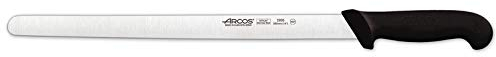 Arcos Serie 2900 - Caja 6 uds Cuchillo Fiambre Flexible - Hoja de Acero Inoxidable NITRUM de 350 mm - Mango inyectado en Polipropileno Color negro (6 UDS)