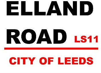 Elland road city of leeds retro shabby chic vintage style picture metal wall plaque sign fridge magnet