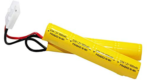 Airsoft Pile Batterie Rechargeable NiMH 9,6 V 1600 mAh | pour Fusil A AIR COMPRIMÉ ICS CA TM SRC JG G36 G&M734 etc... | avec CONNECTEUR Tamiya