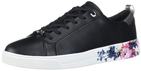 Ted Baker Damen ROULLY Turnschuh, Raspberry Ripple Leder Schwarz, 38.5 EU