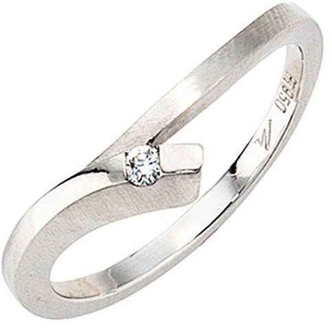 JOBO Damen-Ring aus 950 Platin mit Diamant Größe 56