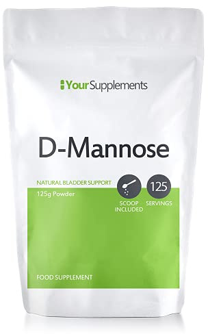 Your Supplements - D Mannose Pure Powder 125g | Natural & Non GMO | Vegetarian & Vegan Friendly | Scoop Included