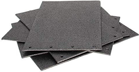 Utoolmart 5 pezzi di ricambio rettangolare in carbonio levigatrice tappetino posteriore per levigatrice Makita 9043