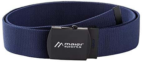 Maier Sports Tech Belt, Gürtel, Bequemer Outdoorgürtel mit Koppelschließe für Männer und Frauen, Extrem leicht, Stufenlos verstellbar, Perfekter Sitz, Blau, 2 (150 cm)