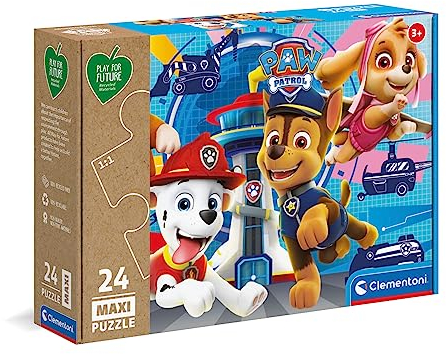 Clementoni - 24220 - Puzzle Play For Future - Paw Patrol - 24 maxi pieces - jigsaw puzzles for kids age 3-100% Recycled Materials - Made in Italy, cartoon puzzles