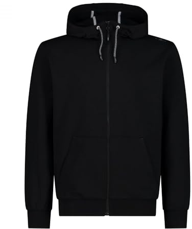 CMP Herren Herrenjacke mit Fester Kapuze Sweatshirt aus Baumwolle