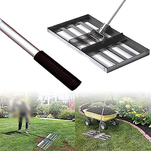 Golf Garden Rasen Rakel, Level Move Drag Mop Aus Edelstahl, Hochleistungs-Rasen-Push-Levelawn-Werkzeug mit GroßEr KapazitäT GolfausrüStung, Professionelles Rasen-Push-Levelawn-Trimmer-Werkzeug