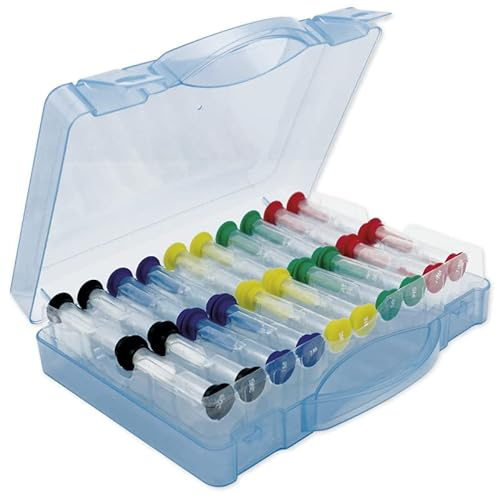 TimeTex Sanduhren-Set 20-TLG. - 9 cm hoch - je 4 Sanduhren mit den Laufzeiten 30 Sekunden + 1 + 3 + 5 + 10 Minuten im Koffer - 61999