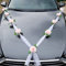 Autoschmuck Hochzeit Braut Paar Rose Deko Dekoration Auto Schmuck Car Wedding Girlande Autodeko Hochzeitsdeko Auto Blumenschmuck Hochzeitsschmuck Hochzeitsauto Deko für Hochzeit Party,Champagner-Rosa