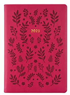 Letts of London Woodland 23-082168 Wochenplaner 2023, A6, Rosa rose