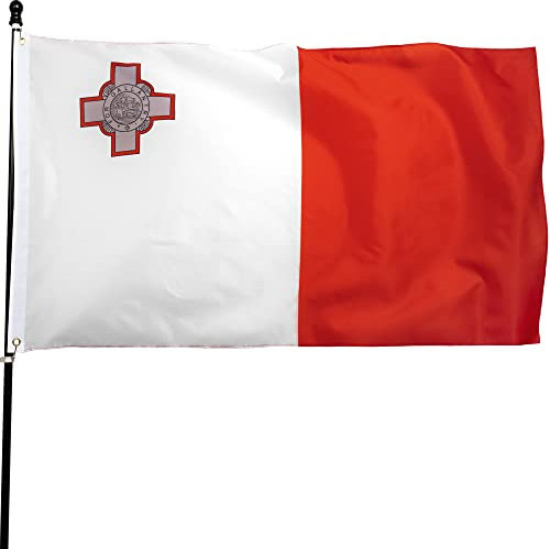 DANF Malta-Flagge, 90 x 152 cm, dickes Polyester, lichtbeständig, Messingösen, Leinwandkopf, senegalesische Nationalflaggen mit 90 x 152 cm