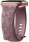 Mastten Intagliato Fiore Compatibile con Apple Watch 40mm 38mm 41mm Donna, Morbido Silicone Elegante Modello Rosa per Series 9 8 7 6 5 4 3 2 1 SE, Fumo Viola
