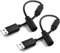 risingsaplings 2pcs USB Breakaway Cord for Xbox 360 & Slim Wired Controller, Dongle Adapter Extension Cable Replacement (2pcs (Black))