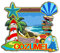 Cozumel Mexico Magnet Fridge Magnet Wooden 3D Landmarks Travel Collectible Souvenirs Decoration Handmade -2028