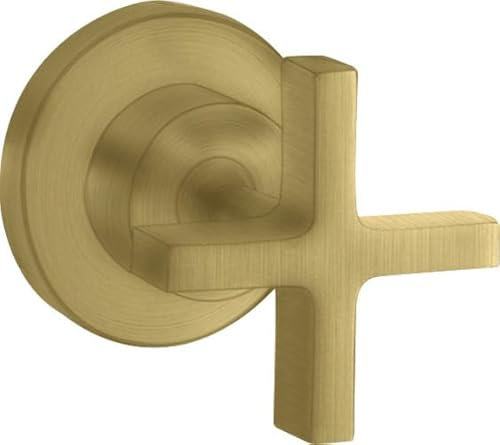 hansgrohe AXOR Citterio Absperrventil Unterputz mit Kreuzgriffen, 39965950, Farbe: Brushed Brass