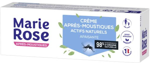 MARIE ROSE - Crème Après-Moustiques Apaisante - 98% d'origine naturelle - 50 mL - Sensation de fraicheur et effet apaisant immédiat - Convient aux Peaux Sensibles