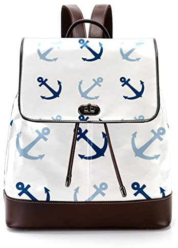 Personalisierte Schultaschen Büchertaschen für Teenager, niedlicher Anker-Hintergrund, Tumblr, niedlicher Anker-Hintergrund, niedlich, Mehrfarbig, 27x12.3x32cm, Rucksack Rucksäcke