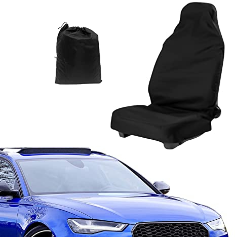 TSHAOUN Universelle Housse de siège De Voiture Imperméables, Housse Siege Voiture Avant Protection, Couvre Siege Auto Lavable Protecteur pour Sport Chien Enfant Conducteur, Amovible siège Voiture