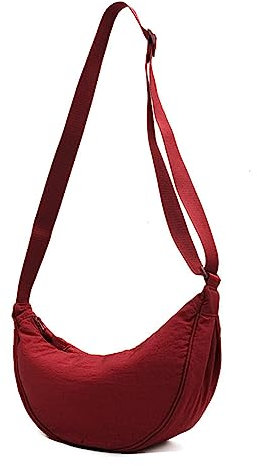 Borsa a Tracolla per Donna - Piccola in Nylon a Mezzaluna Morbida, Casual, Zaino a Tracolla