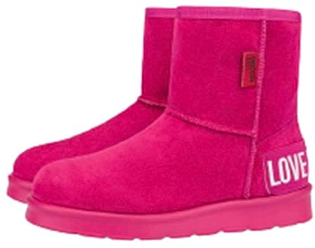 Love Moschino Stivali stivaletti velour fuxia Numero 40