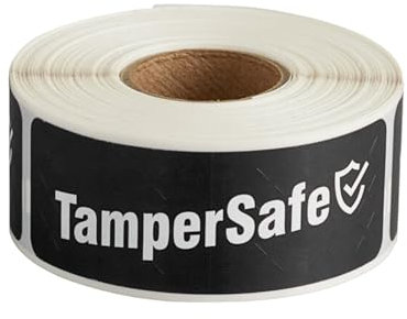 250 Noble Tamper Safe Tape, Tamper Safe Delivery Label, Tamper Safe Stickers, Tamper Safe Seal, 2,5 cm x 7,6 cm (Schwarz)