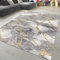 TT Home Wohnzimmer Teppich Kurzflor Wohnzimmerteppich 3D Optik Modern Marmor Design, Farbe:Grau Beige Gold, Größe:80x150 cm