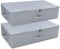 Pack de 2 cajas de almacenaje plegables bajo la cama con tapa de cremallera, cestas de almacenaje de tela sólida