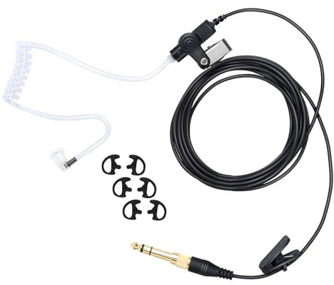 Generic IFB In-Ear-Kopfhörer, 3,5 mm, universelles Monitor-Set, unsichtbares Headset, Anker, Nachrichten, Musik, TV, Broadcaster für iPhone, Android, Telex, Clear-Com, Comrex, Lecstronics (schwarz)