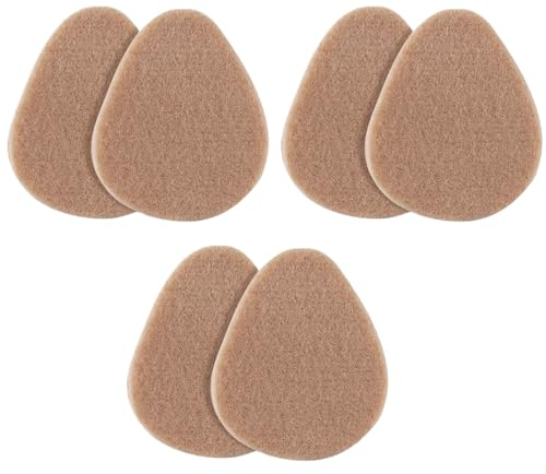 Vorderes Polster, verdicktes halbes Yard-Pad, High-Heels-Polster, weibliches Sommer-Vorderfußpolster, halbes Polster, 3 Paar JRw568 (Coffee, One Size)