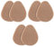 Vorderes Polster, verdicktes halbes Yard-Pad, High-Heels-Polster, weibliches Sommer-Vorderfußpolster, halbes Polster, 3 Paar JRw568 (Coffee, One Size)