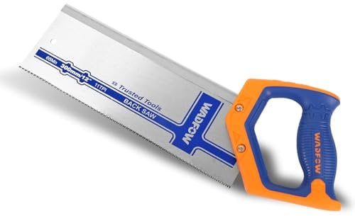 WADFOW 12 Inch Professional Hand Saw, 11 TPI Fine Cut Hard Tip Hand Saw Perfect for Sawing, Trimming, Gardening, Drywall, Plastic Pipes, Sharp Blade,