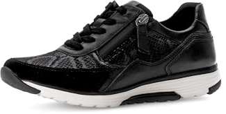 Gabor Damen Low-Top Sneaker, Frauen Halbschuhe,Plateausohle,straßenschuhe,Strassenschuhe,Sportschuhe,Freizeitschuhe,schwarz,41 EU / 7.5 UK