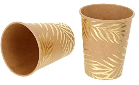 Healvian 16stücke Palmblatt Wiederverwendbar-trinkbecher Umweltfreundliche Pappbecher Für Kalte Getränke Für Partys Und Veranstaltungen Leicht Und Tragbar -frei Für Drinnen Und