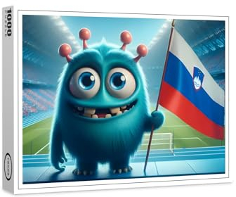 raxxa Premium-Puzzle | Das Slowenische Whimsical Monster der Fußball-EM 2024 | 1000 Teile