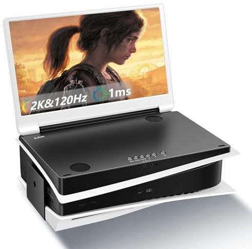G-STORY Monitor portátil para Juegos IPS 2K 120Hz de 15,6 Pulgadas Integrado con PS5 (no Incluido) 2560X1440 con 2 Puertos HDMI, FreeSync, 2 Altavoces estéreo Multimedia Integrados, UL (2K y 120Hz)