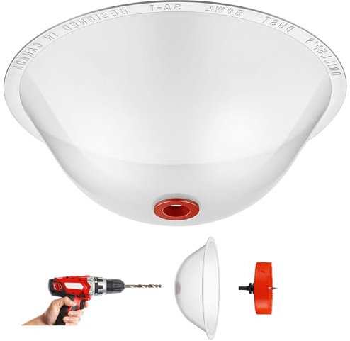 Dreyoo Debris Dust Collector & Air Cleaners Durable Electric Drill Hole Saw Dust Bowl Tool Accessories Drill Dust Collector for Clean Drilling