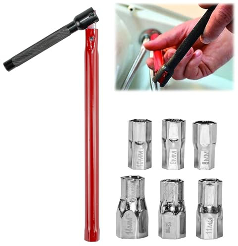 KYYGKY 7Pcs Chiave Rubinetto Lavello Chiavi a Bussola Chiave per Flessibile Rubinetto Chiave Sottolavello Chiave a Tubo per Rubinetti Chiave Per Dadi Rubinetti per L'installazione dei Rubinetti