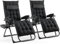 TLGREEN Sonnenliege 2er Set,Liegestuhl klappbar,Gartenliege,Tragfähigkeit 160KG,Abnehmbares Sitzkissen,Verstellbare Rückenlehne,Nackenkissen & Getränkehalter,Outdoor Sessel,Strandliege,Liege,Schwarz