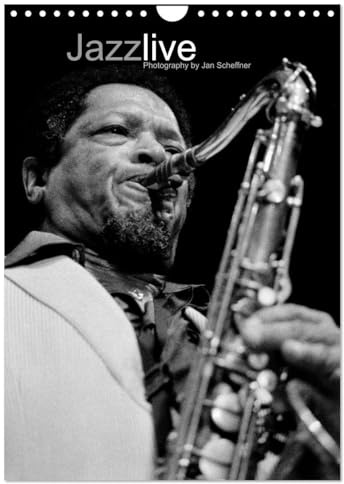 Jazz live (Wandkalender 2026 DIN A4 hoch), CALVENDO Monatskalender: Der Fotograf Jan Scheffner präsentiert in klassischen S/W Aufnahmen bekannte Jazzstars der Musikgeschichte. (CALVENDO Kunst)