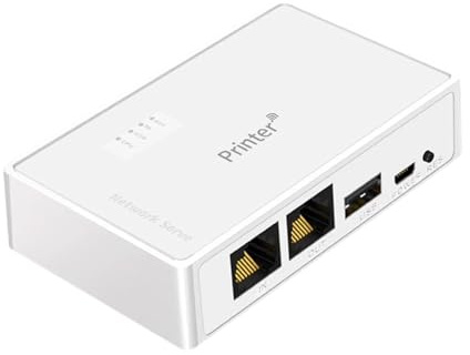 Serveur d'imprimante sans fil 10/100 Mbps USB vers RJ45/WiFi Adaptateur convertit USB en réseaux de partage de périphérique serveur réseau