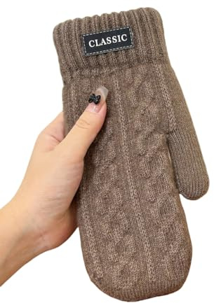 Whakano Winter Fausthandschuhe für Herren,Warme Handschuhe mit Fleecefutter,Thermohandschuhe für draußen,Skihandschuhe Windschutzhandschuhe für Wandern,Camping,Hundespaziergang,Kaffee
