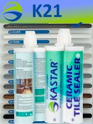 Epoxy Tile Grout, 2-Part Epoxy Resin Formula, Waterproof, Anti-Mildew, Multiple Colours Available (K21 anthracite)