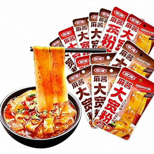 MAFUSE Instant Gluten-Free Wide Noodles, Chinese-Style Snack with Sesame & Spicy Flavours, Plant Based Wheat Free Ramen, Quick Cup Noodles for Office, Home & Work, 20 Pack Multipack