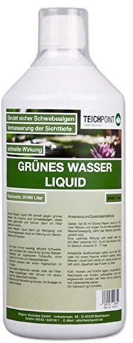 Teichpoint Grünes Wasser Liquid - flüssiger Schwebealgen verdränger Auch im Schwimmbad Pool oder Aquarium (1 Liter)