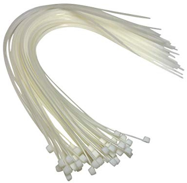 Natural Plastic Cable Ties, Zip Ties wrap Extra Long 4.8mmx920mm, 50 Pieces