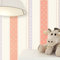 NEWROOM Kindertapete Beige Streifen Sterne Kinder Vliestapete Rosa Vlies Kindertapete Kinderzimmer Babytapete Babyzimmer Niedlich