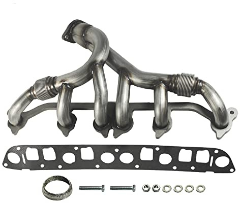 JDMSPEED New Stainless Steel Exhaust Manifold & Gasket Kit Replacement for Grand Cherokee Wrangler 4.0L Replacement for Jeeps Select 1991-1999 (4.0L Engine Only) Replaces 33007072, 4883385