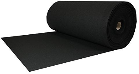 Filz, Taschenfilz, Filzstoffe 0,5lfm Meterware 4mm stark, 1m breit imprägniert (Schwarz)
